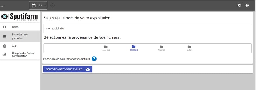 écran dimport spotifarm