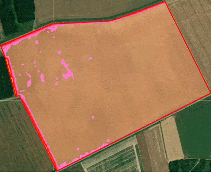 évolution d'une parcelle agricole grâce a des images satellites