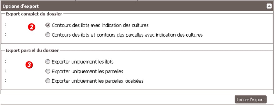 options export
